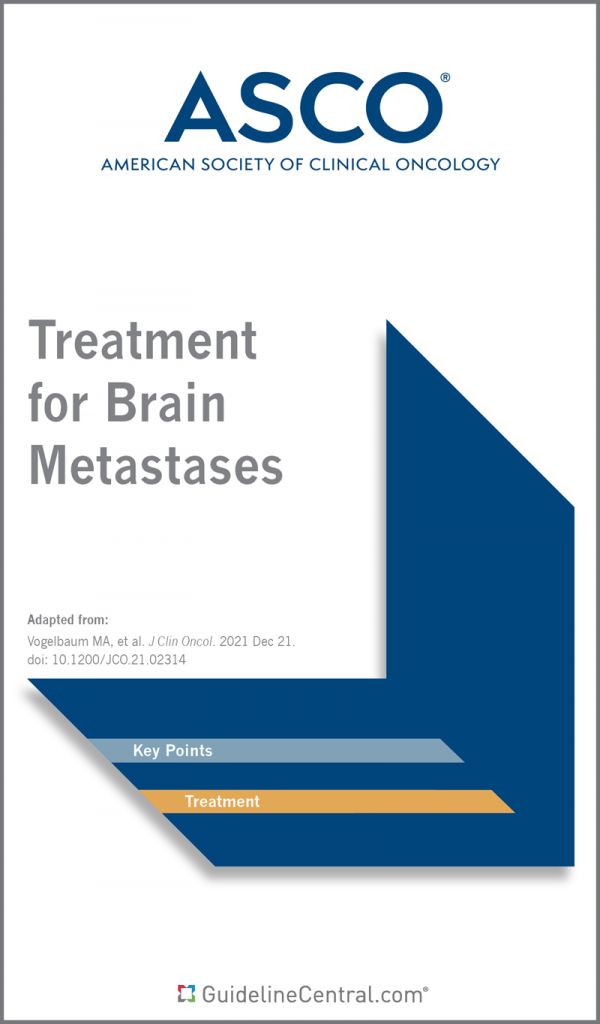 ASCO Treatment for Brain Metastases Guidelines Pocket Guide Cover