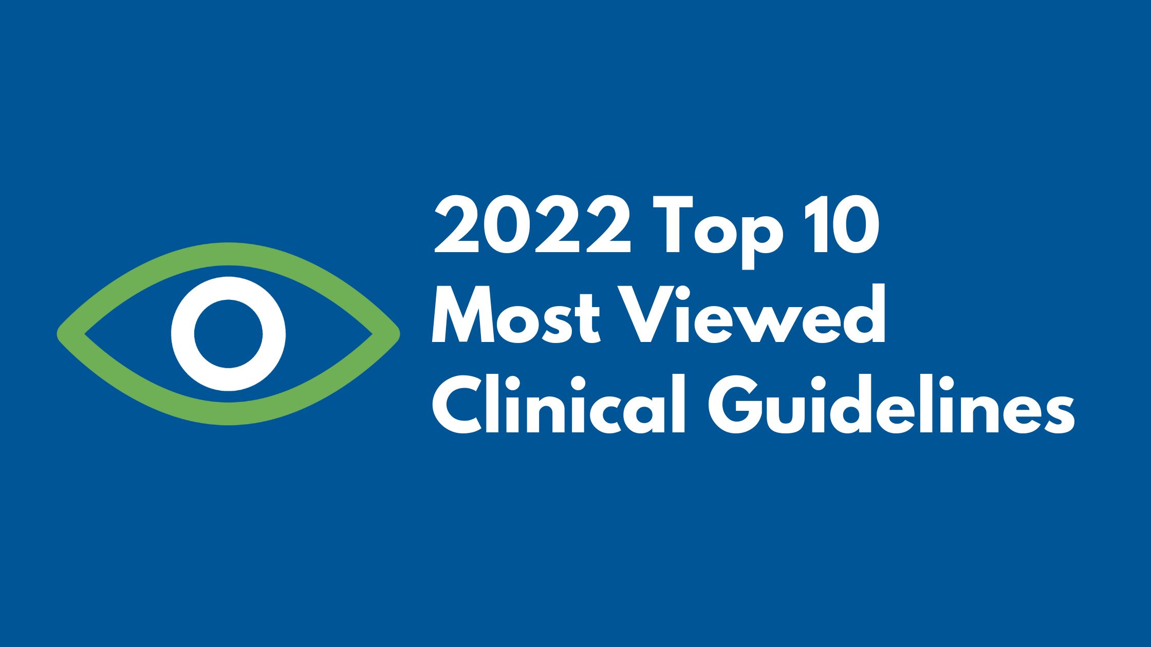 2022 Top 10 most viewed clinical guidelines hero image